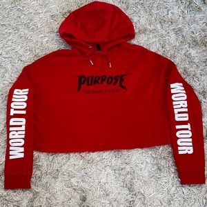 Justin Bieber Purpose Cropped Hoodie